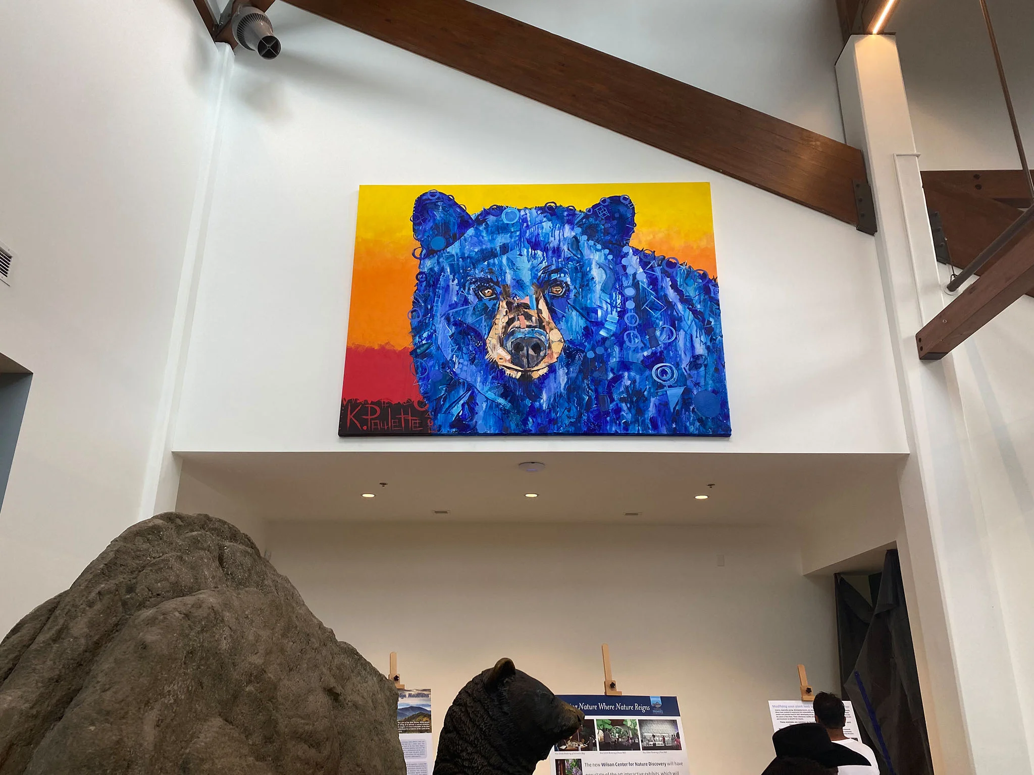 Bear painting hanging at Grandfather Mountain - Image 3